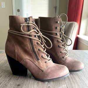 Mojo Moxy “Joelle” Lace Up Ankle Bootie